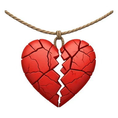 Broken and tied heart sticker