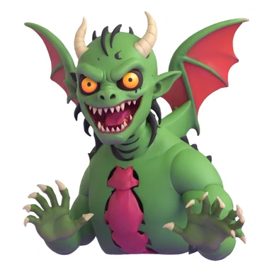 human dragon with a zombie face sticker
