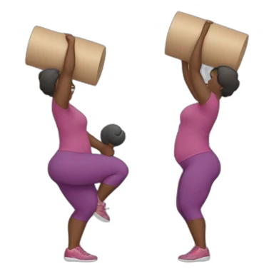 heavy lifting woman sticker