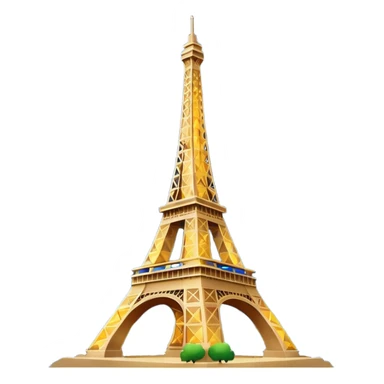 Eiffel Tower illuminated, night sky sticker