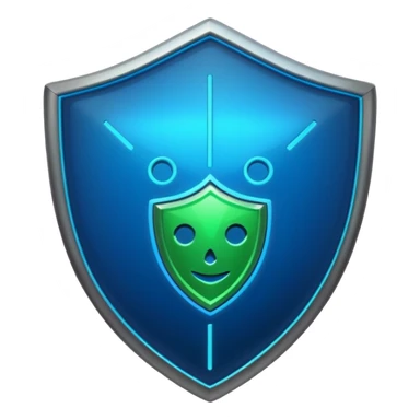generate cyber shield emoji and different  hack symbols sticker