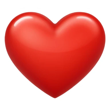 red heart, classic, shiny sticker