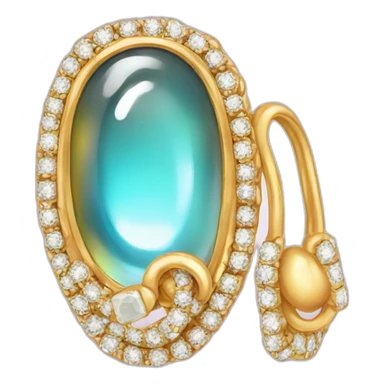 ear with lots of jewelry sticker