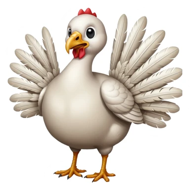 White turkey sticker