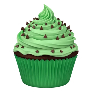 Mint chocolate chip cupcake sticker
