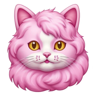 cat made of cotton candy sticker