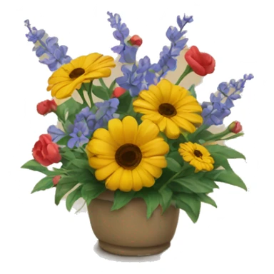 picture frame with painting of flowers sticker