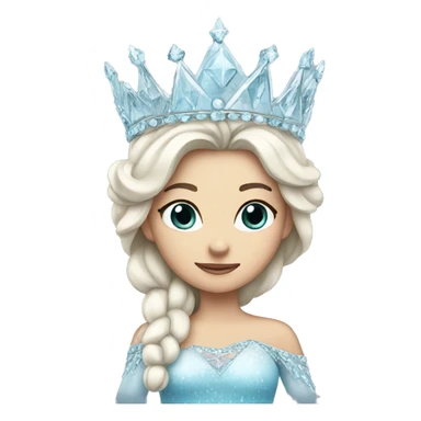 ice Princess wearing crown sticker