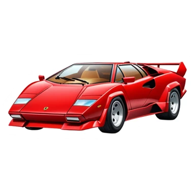 red Lamborghini Countach sticker