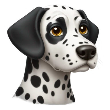 a dark brun dalmatien sticker