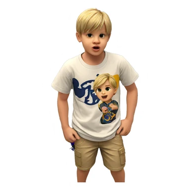 blonde boy in casual clothes sticker