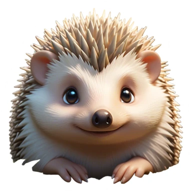 Cinematic Adorably Cute Hedgehog Portrait Emoji, Poised with a round, spiky yet cuddly body and bright, curious eyes peeking from beneath a soft array of quills, Simplified yet irresistibly adorable features, highly detailed, glowing with a warm, gentle forest glow, high shine, lively and endearing, stylized with an air of woodland cuteness, soft glowing outline, capturing the essence of a playful hedgehog that appears ready to scurry out of the screen with delightful charm! sticker