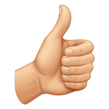 Thumbs up with an extra long thumb sticker