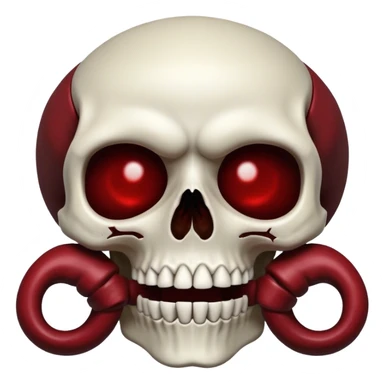 Choked skull sticker