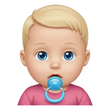 a baby with pacifier sticker