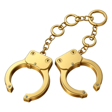 Golden hand cuffs sticker
