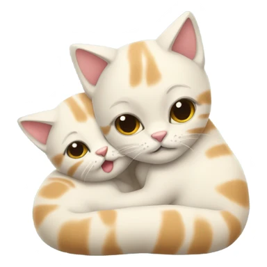 Cuddling cats on Valentine’s Day  sticker