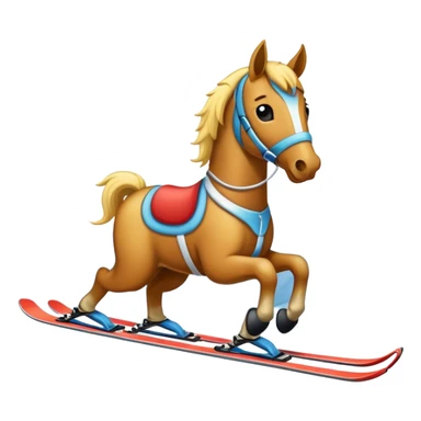 Horse on skis sticker