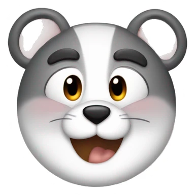 Crea un ratos con cara de bravo sticker