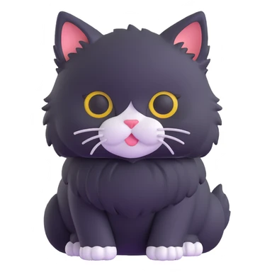 fluffy kitten sticker