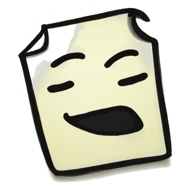 Post-it note with a doodle on it sticker