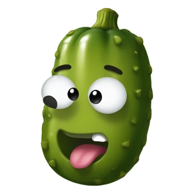 pickle with a face  sticker