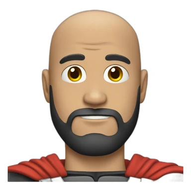 Bald guy with a beard dressed as Batman sticker