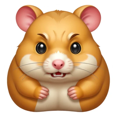 angry hamster sticker