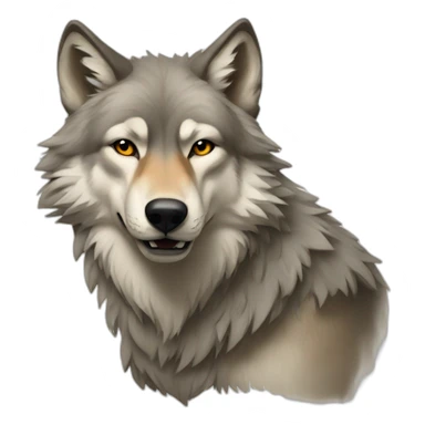 Wolf painting sticker