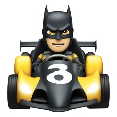 batman in a racing car sticker