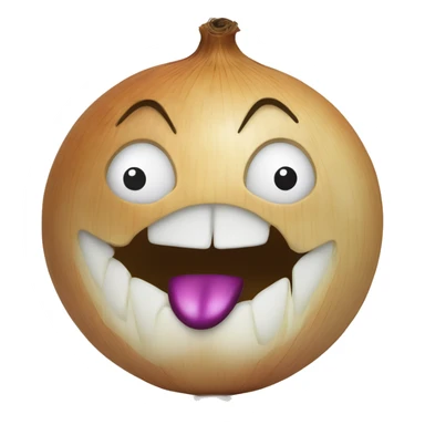 drooling over an onion sticker