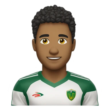 jogador do juventude vibrando sticker