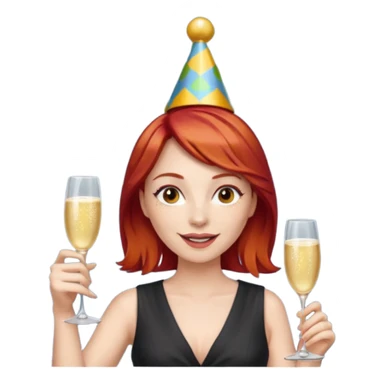 woman with red hair celebrating a win sticker