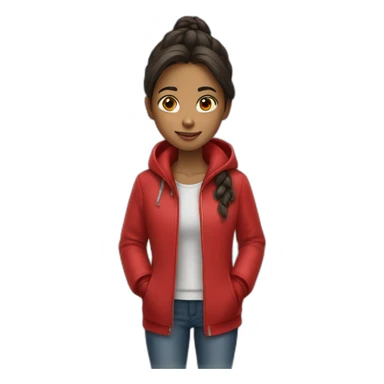 Girl in red jacket sticker