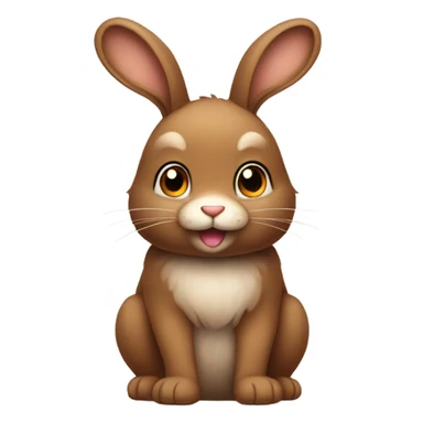 Brown bunny sticker