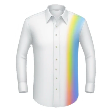 white shirt with rainbow sticker