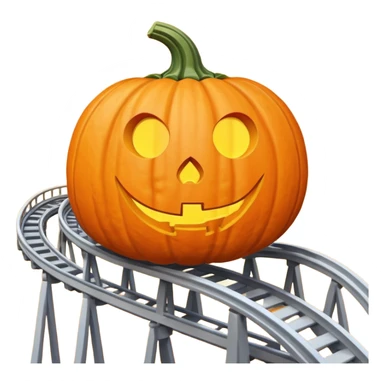 Pumpkin on rollercoaster  sticker