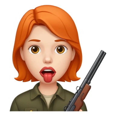 Shotgun in mout sticker