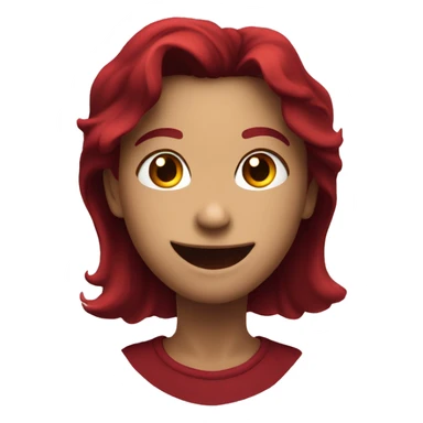 Smiling heart dark red coulor sticker