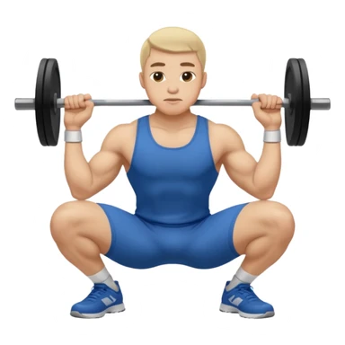 Guy squating without a dumbell sticker