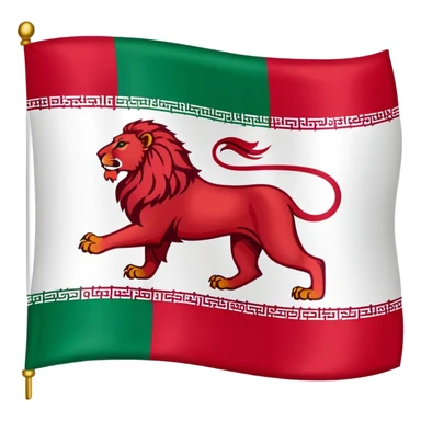 iran lion flag sticker