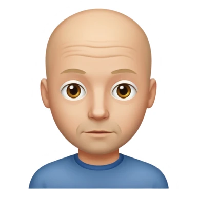 bald man with very little hair sticker