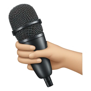  right hand of an asian holding the microphone sticker