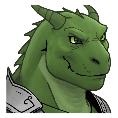 Male half dragonborn sticker