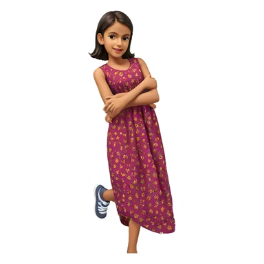 girl in outdoor dress sticker