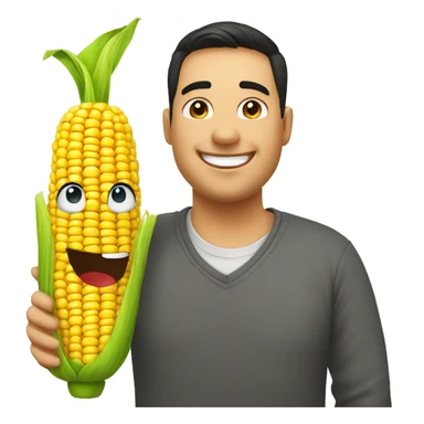 happy corn sticker