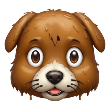 muddy dog face sticker