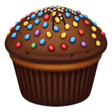 dark brown vanilla muffin chocolate sprinkles on top sticker