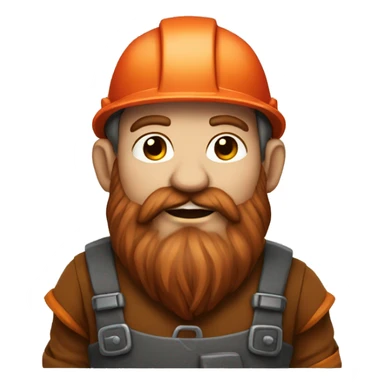 dwarf miner with red beard  sticker