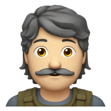 ukrainian man with chub and mustache sticker